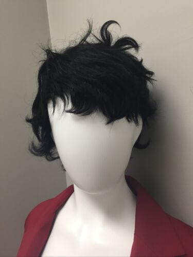 MELANNA Short Curly Human Hair Black Wig (6922806231223)